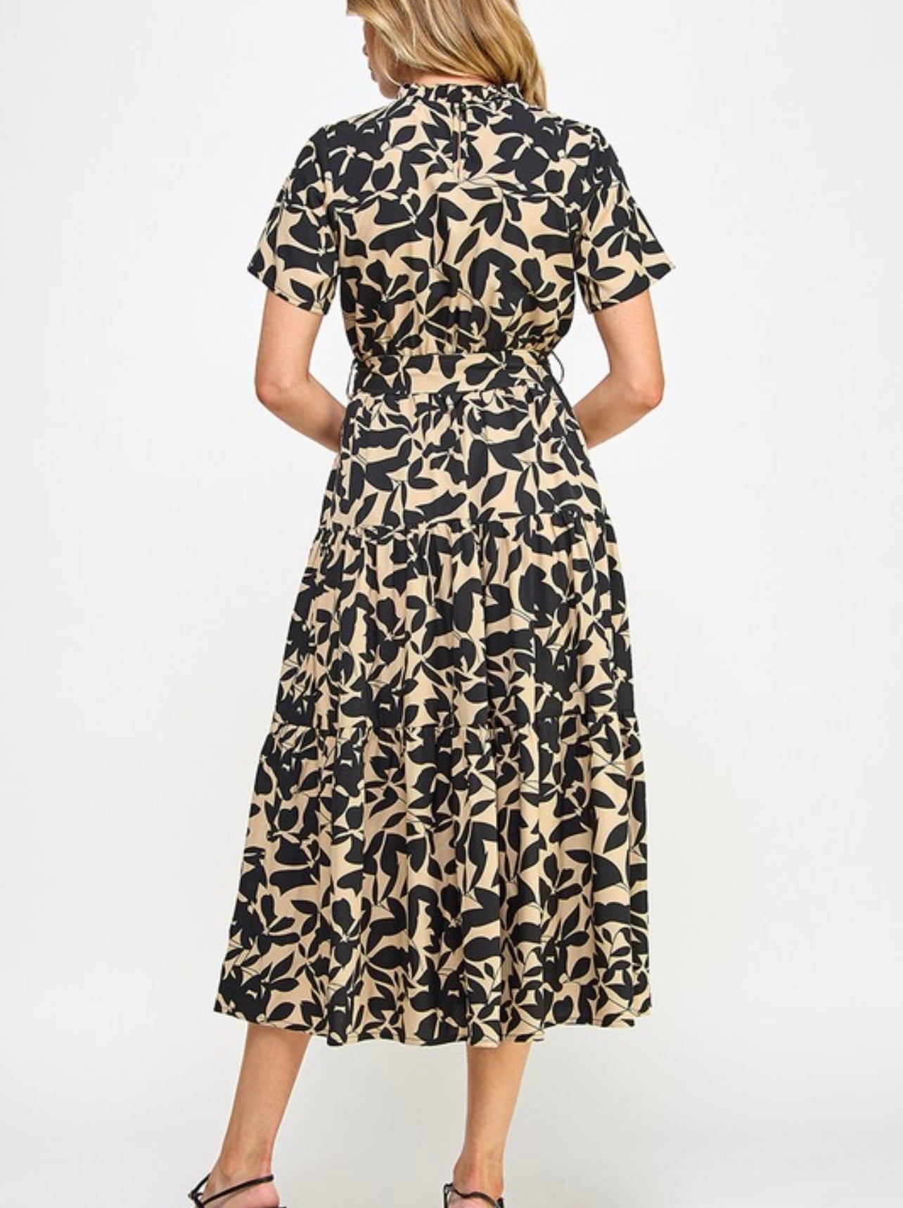 All Over Leaf Printed Dress