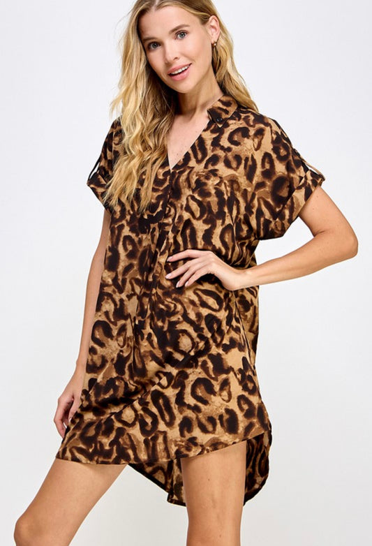 V-Neck Printed Dress