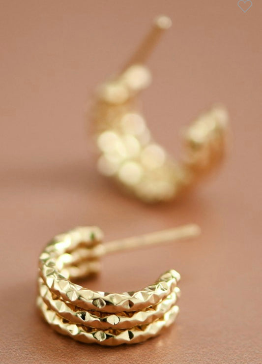 18K Gold Waterproof Non-Tarnish Small Hoop Earrings