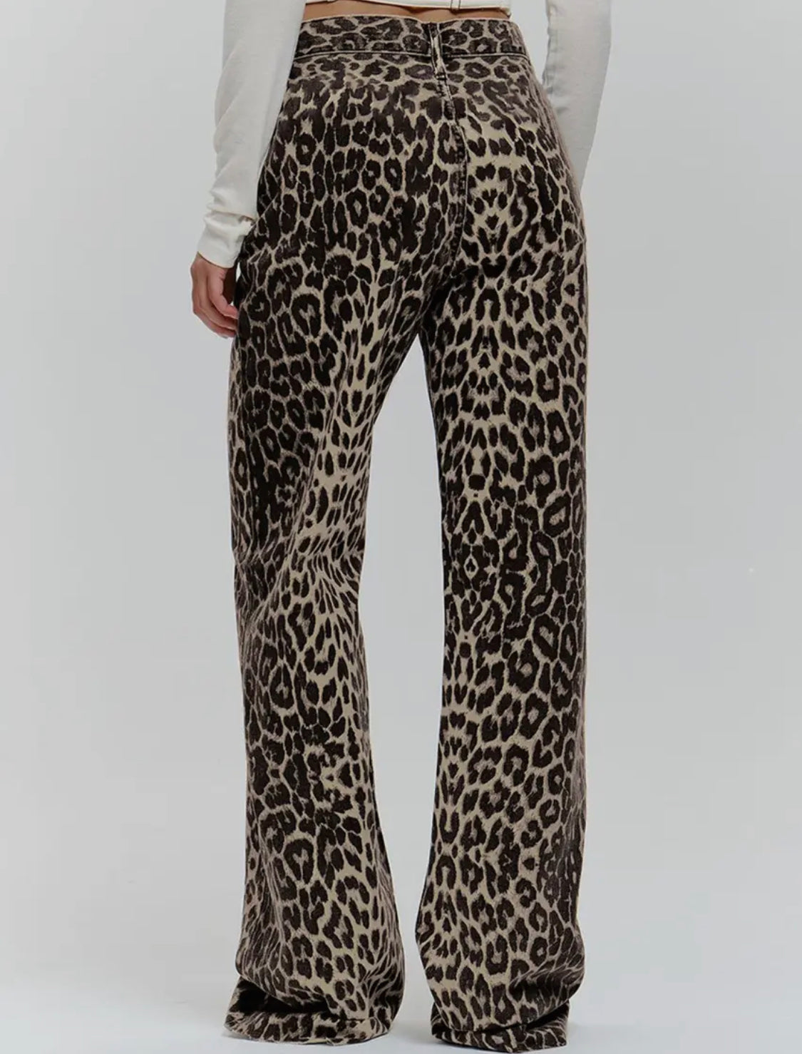 Leopard Print Wide-Leg Pant