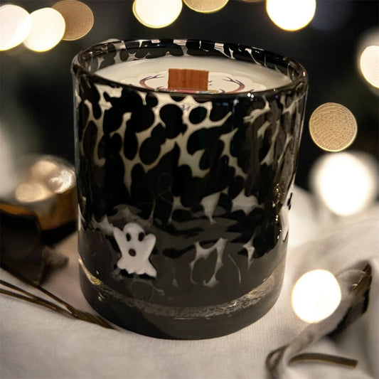 Uptown - Bella Luxury Candles / Black Swirl Vessel with Ghost